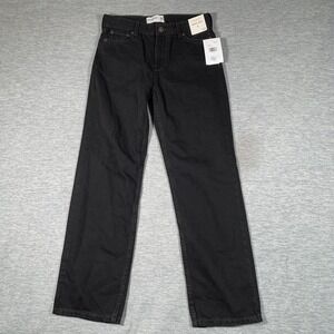 Abercrombie Kids Jeans Boys 11/12 Regular Black Baggy Relaxed Straight Leg Denim